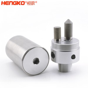 316不銹鋼樣氣過濾器耐高壓高強度易清洗,用于污水管道氣體檢測分析高溫氣體取樣探頭過濾器